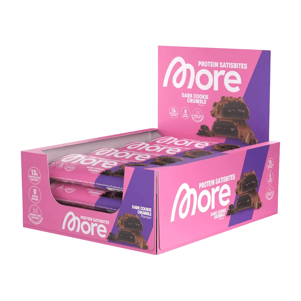 More Nutrition Protein Satisbites | 2x25g - Dark Cookie Crumble / 12 x 2x25g - fitgrade.ch