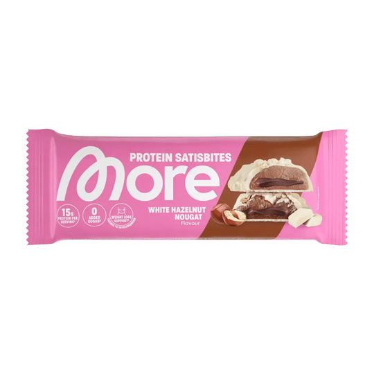 More Nutrition Protein Satisbites | 2x25g - White Hazelnut Nougat / 2x25g - fitgrade.ch