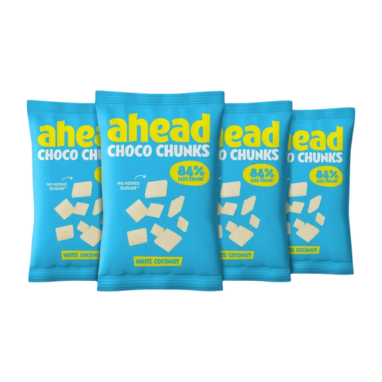 Ahead Chocolate Chunks | 150g White Coconut Chocolate 4x150g - fitgrade.ch