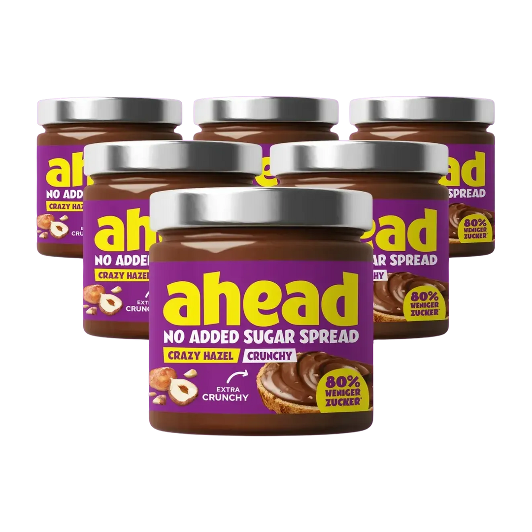 Ahead Crazy Nuss Creme | 200g 6x200g Crazy Hazel Crunchy - fitgrade.ch