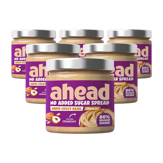 Ahead Crazy Nuss Creme | 200g 6x200g White Crazy Hazel Crunchy - fitgrade.ch