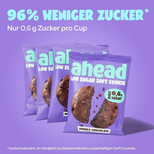Ahead Soft Cookies Double Chocolate | 4x40g - fitgrade.ch