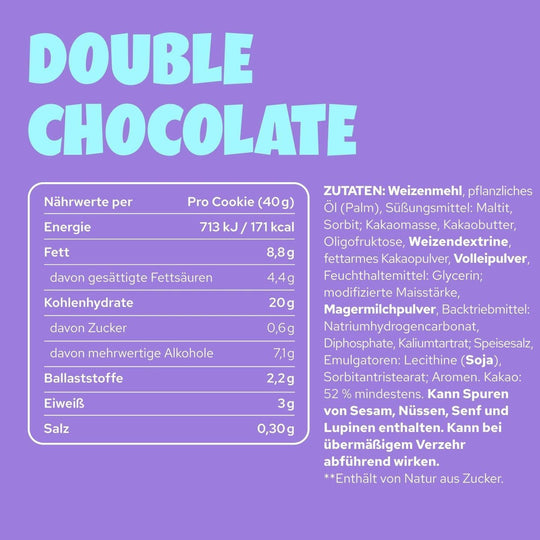 Ahead Soft Cookies Double Chocolate | 4x40g - fitgrade.ch
