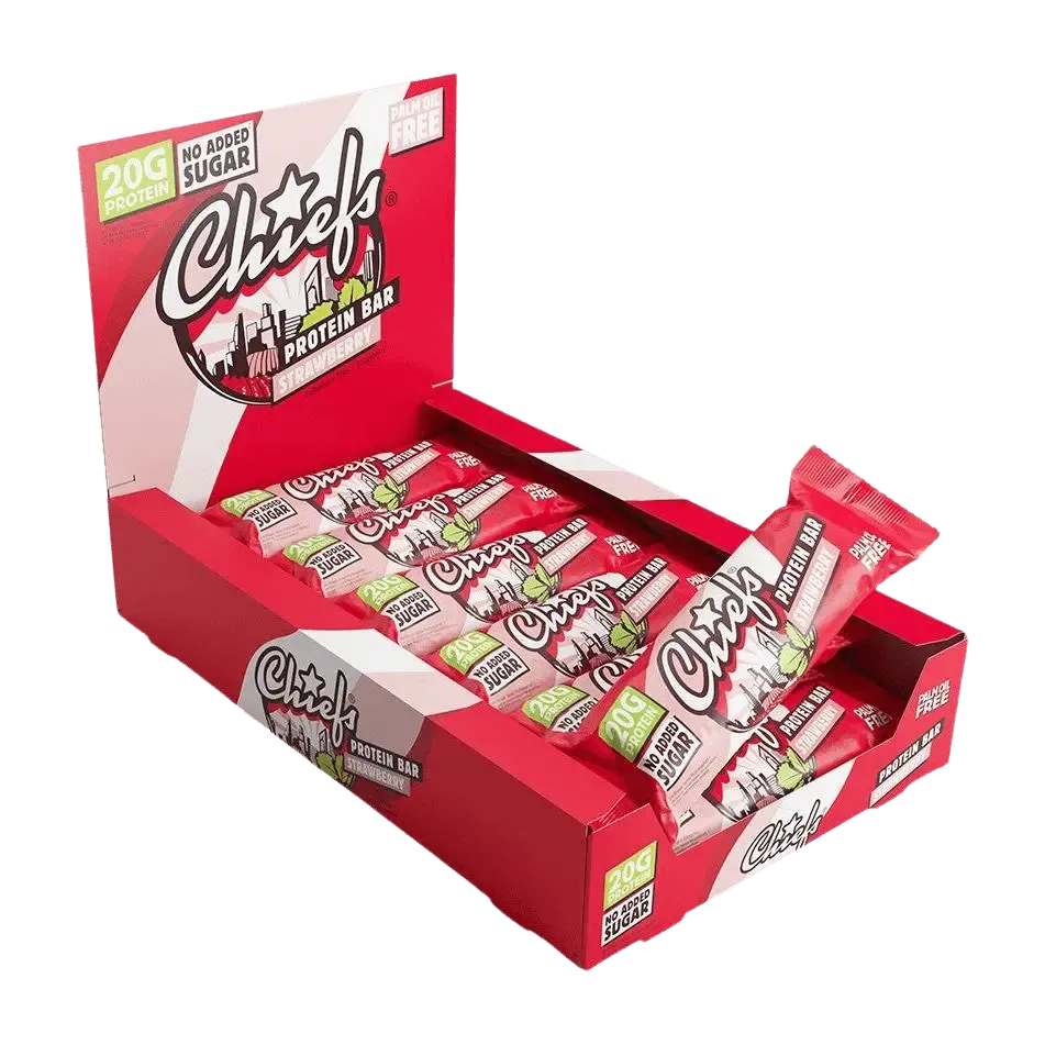 Chiefs Protein Bar | 55g 12x55g Strawberry - fitgrade.ch