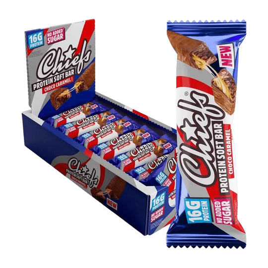 Chiefs Protein Soft Bar | 55g 15x55g Choco Caramel - fitgrade.ch