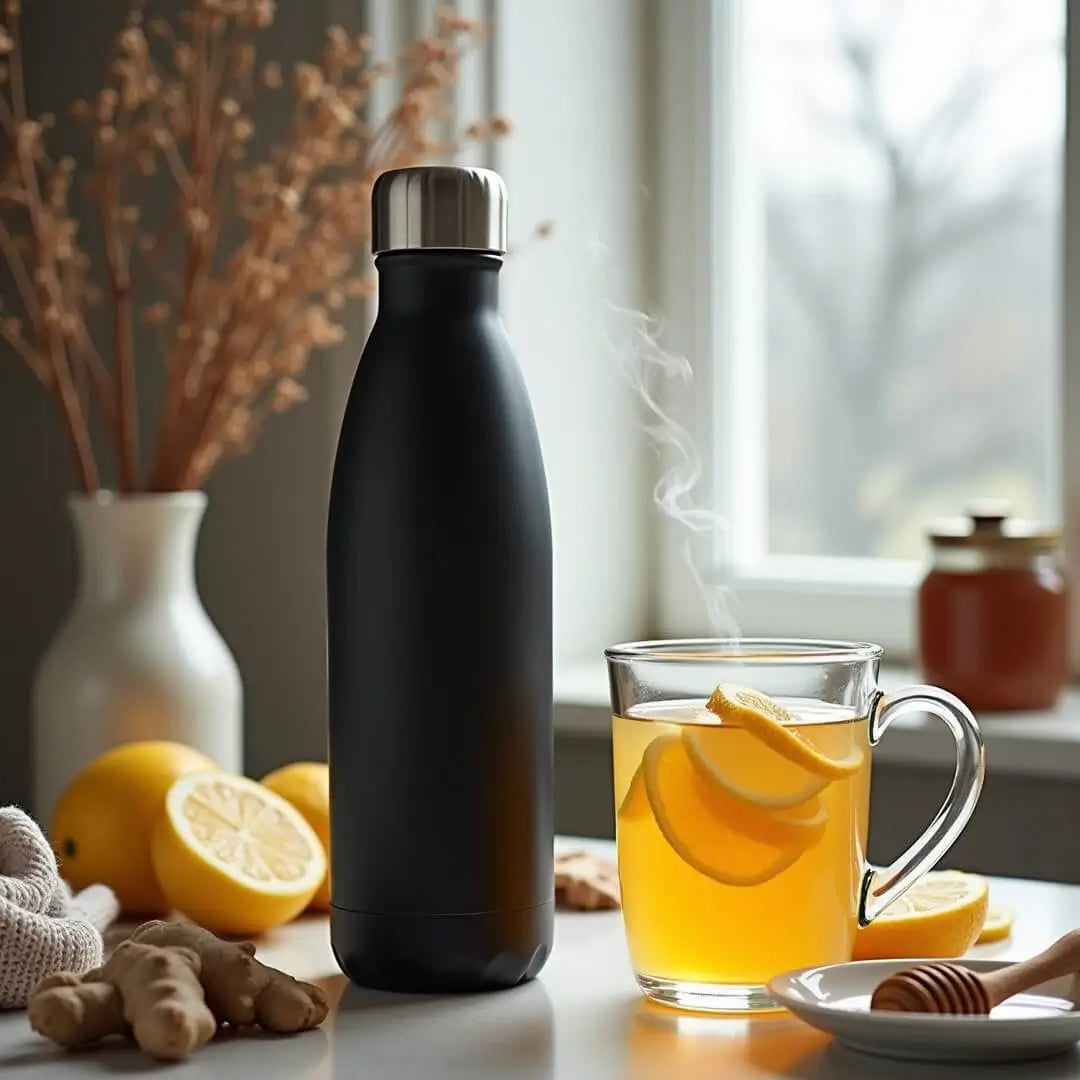 Heisser Zitronen-Ingwer-Honig-Drink für die Thermosflasche - fitgrade.ch