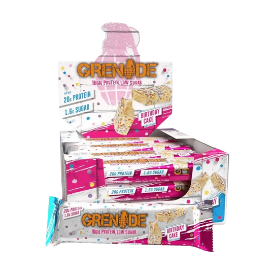 Grenade Protein Bar | 60g 12x60g Birthday Cake - fitgrade.ch