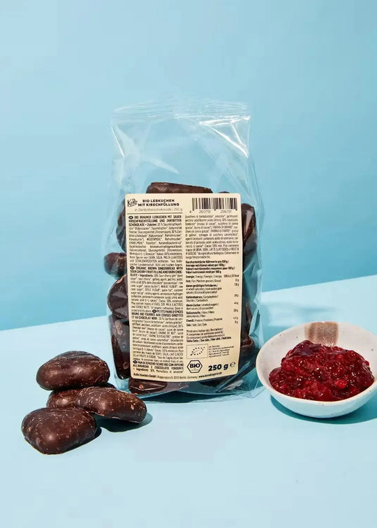 KoRo Bio Lebkuchenherzen mit Kirschfüllung | 250g - fitgrade.ch
