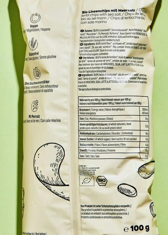 KoRo Bio Linsenchips mit Meersalz | 100g - fitgrade.ch
