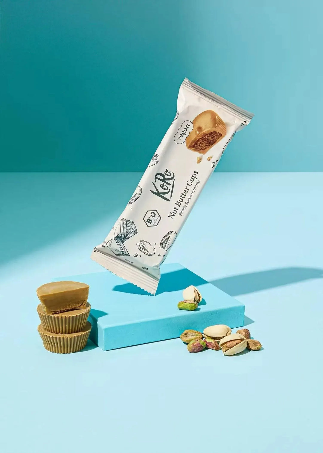 KoRo Bio Nut Butter Cups | 3x13g 3x13g Blonde Salted Pistachio - fitgrade.ch