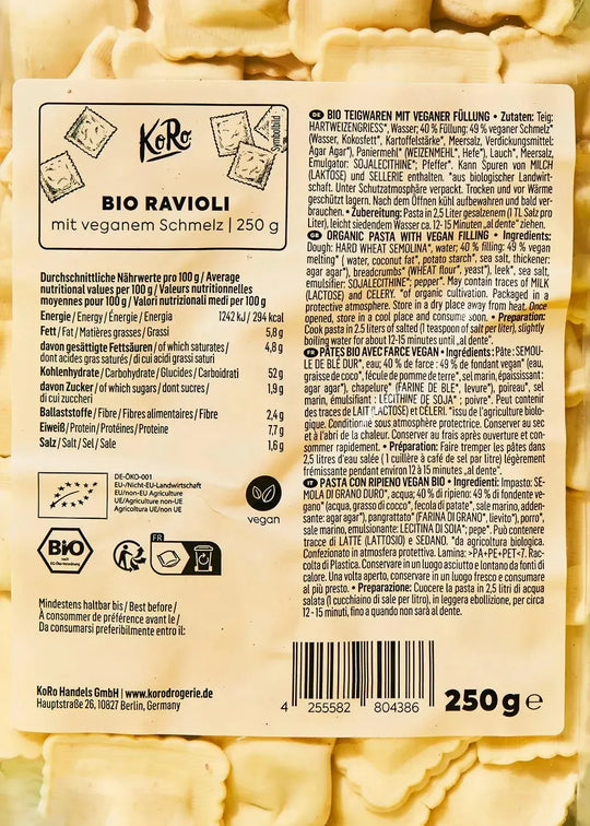 KoRo Bio Ravioli mit veganem Schmelz | 250g - fitgrade.ch