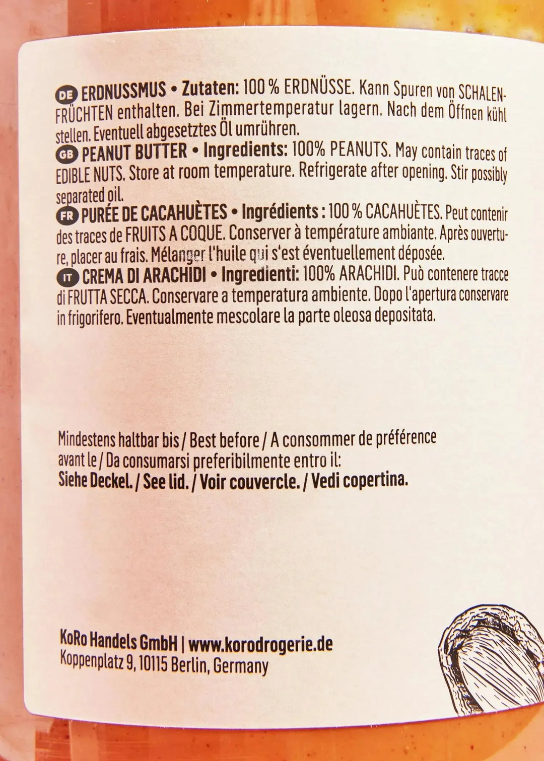 KoRo Erdnussmus | 1 Kg - fitgrade.ch