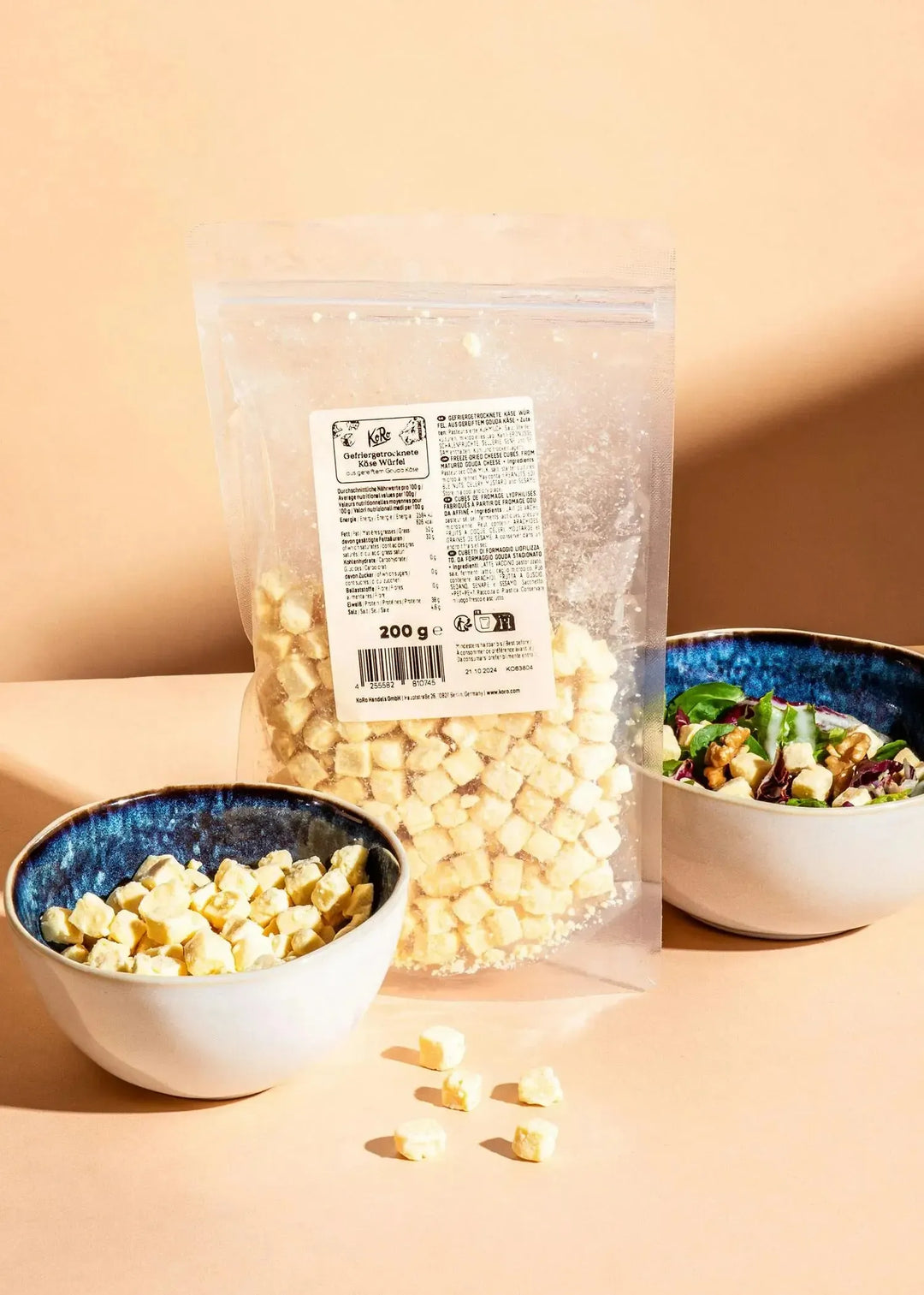 KoRo Gefriergetrockneter Käse in Würfeln | 200 g - fitgrade.ch