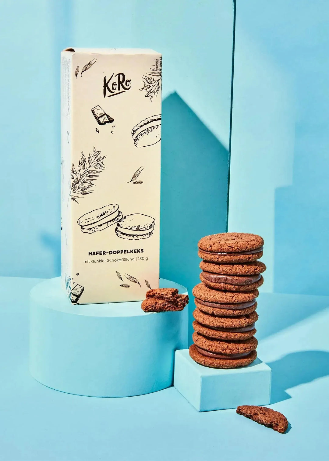 KoRo Hafer-Doppelkeks mit dunkler Schokofüllung | 180 g - fitgrade.ch