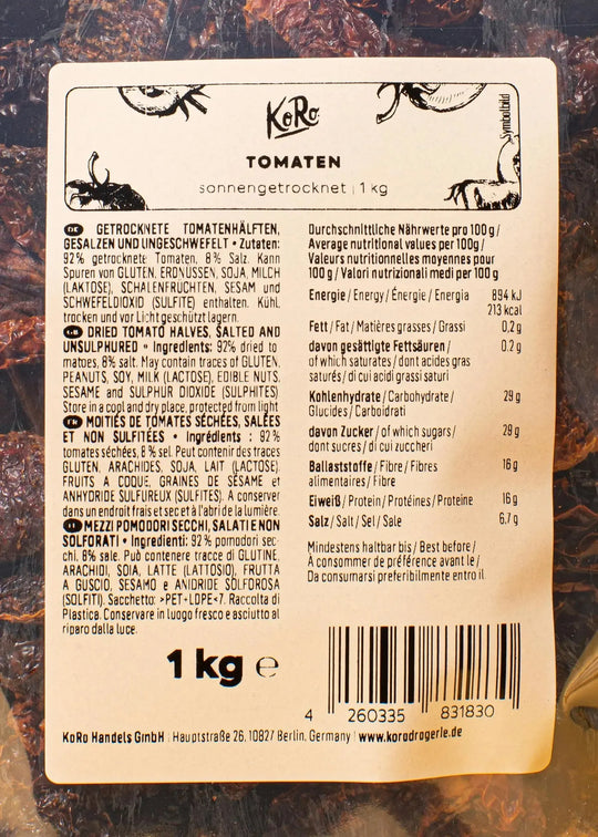 KoRo Sonnengetrocknete Tomaten | 1 kg - fitgrade.ch