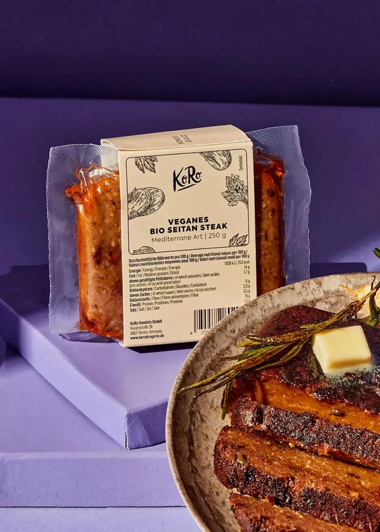 KoRo Veganes Bio Seitan Steak Mediterrane Art | 250g - fitgrade.ch