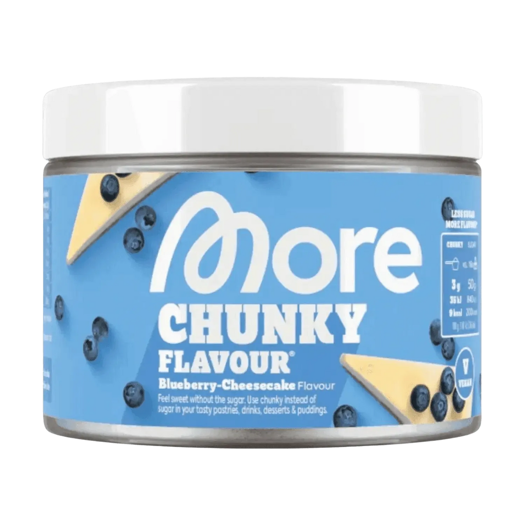More Nutrition Chunky Flavour | 150g Blueberry Cheesecake (Vegan) - fitgrade.ch