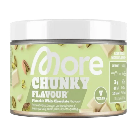 More Nutrition Chunky Flavour | 150g Pistachio White Chocolate - fitgrade.ch