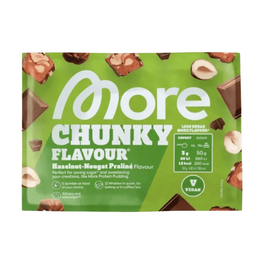 More Nutrition Chunky Flavour SAMPLE | 30g Hazelnut-Nougat Praliné (Vegan) - fitgrade.ch