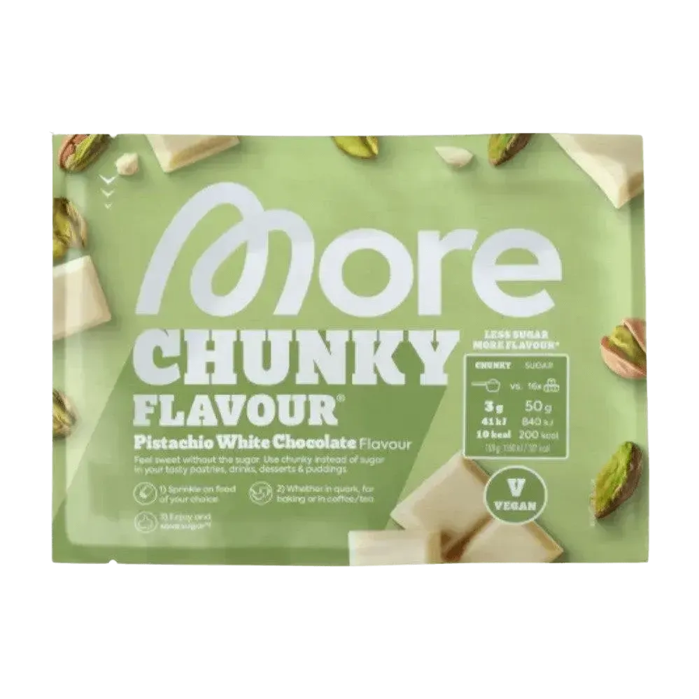 More Nutrition Chunky Flavour SAMPLE | 30g Pistachio White Chocolate - fitgrade.ch