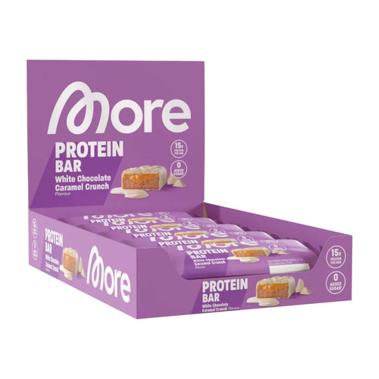 More Nutrition Soft Protein Bar | 50g 10x50g White Chocolate Caramel Crunch - fitgrade.ch