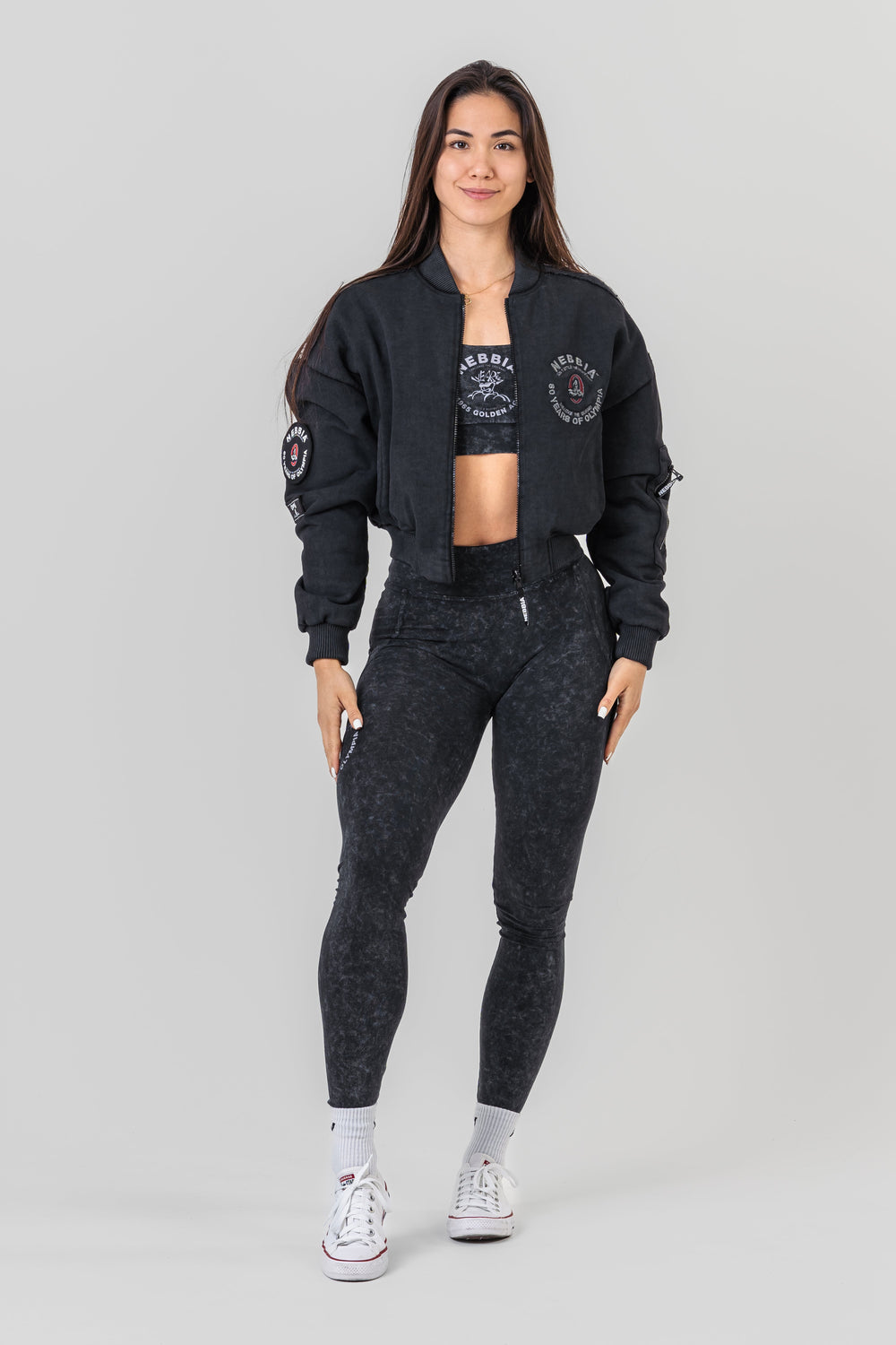 Nebbia Washed-Off Women's Bomber Jacket LEGEND - fitgrade.ch