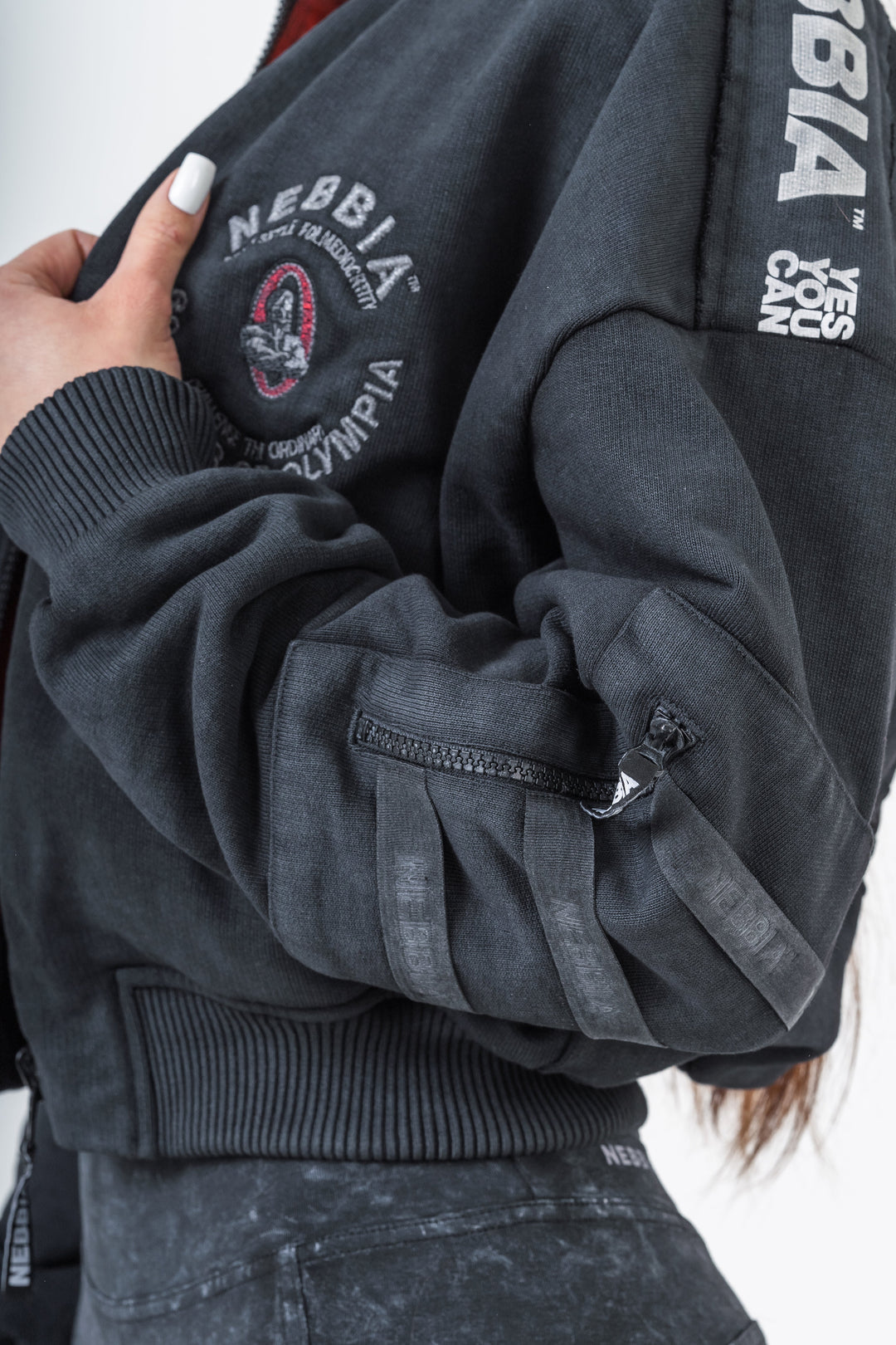 Nebbia Washed-Off Women's Bomber Jacket LEGEND - fitgrade.ch