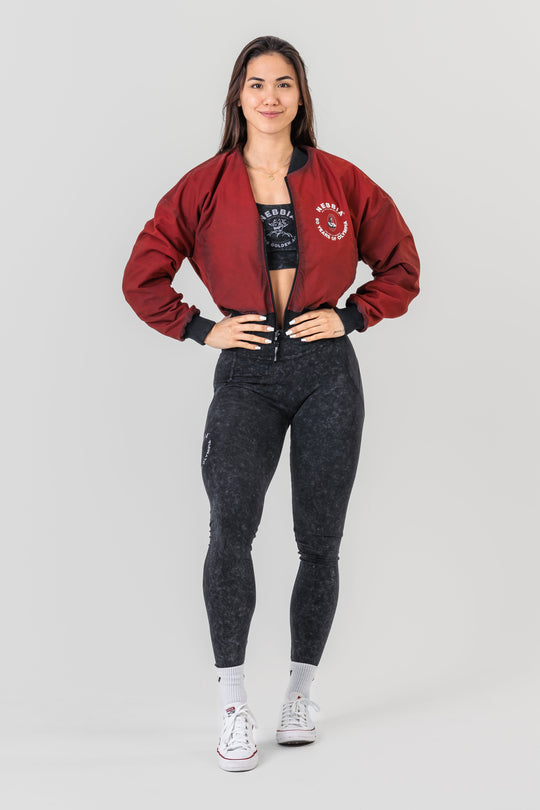 Nebbia Washed-Off Women's Bomber Jacket LEGEND - fitgrade.ch