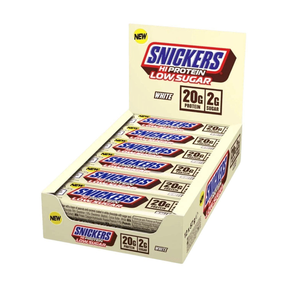 Snickers Low Sugar Hi Protein Bar - White Chocolate | 57g 12x57g - fitgrade.ch