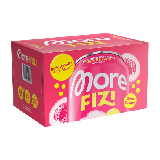 More Nutrition More FIZI | 330ml - 6 x 330ml / White Peach - fitgrade.ch