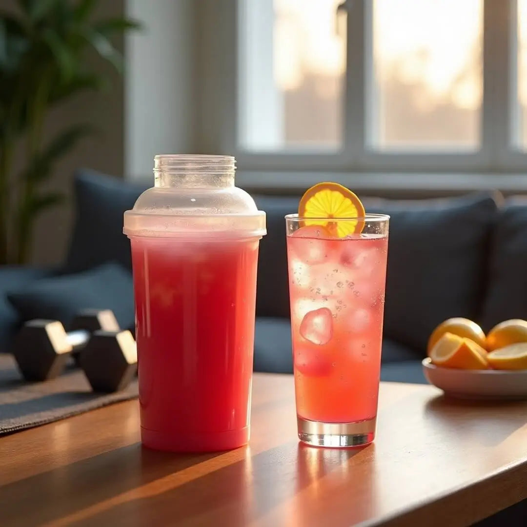 Fruchtiger Intensity Pre-Workout-Drink mit Zitrus und Eis - fitgrade.ch