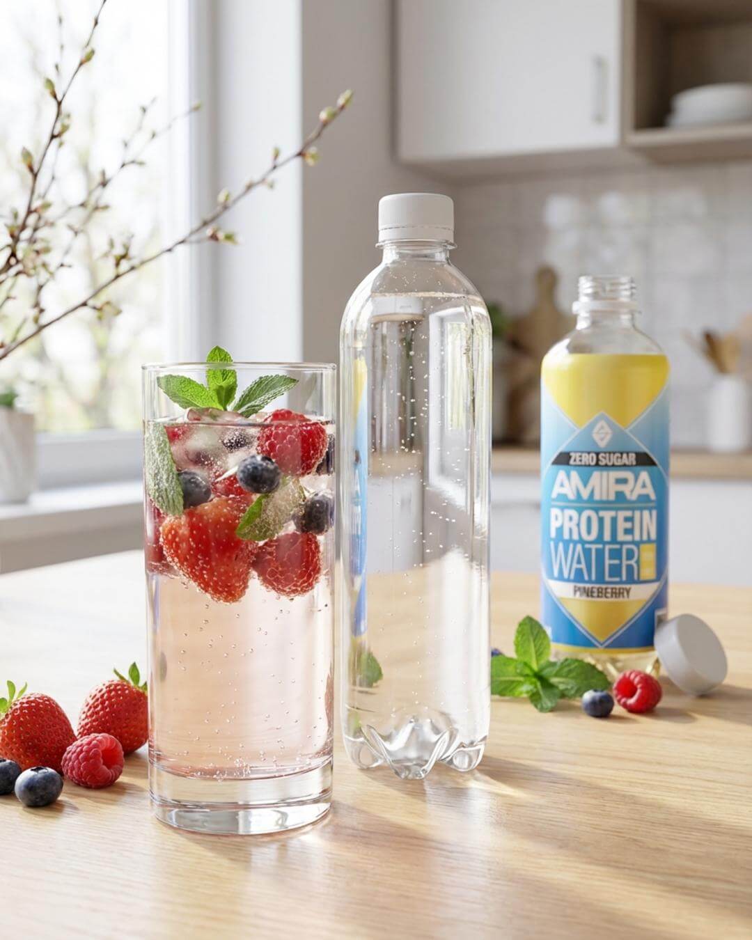 Pineberry-Protein-Refresher mit Beeren - fitgrade.ch