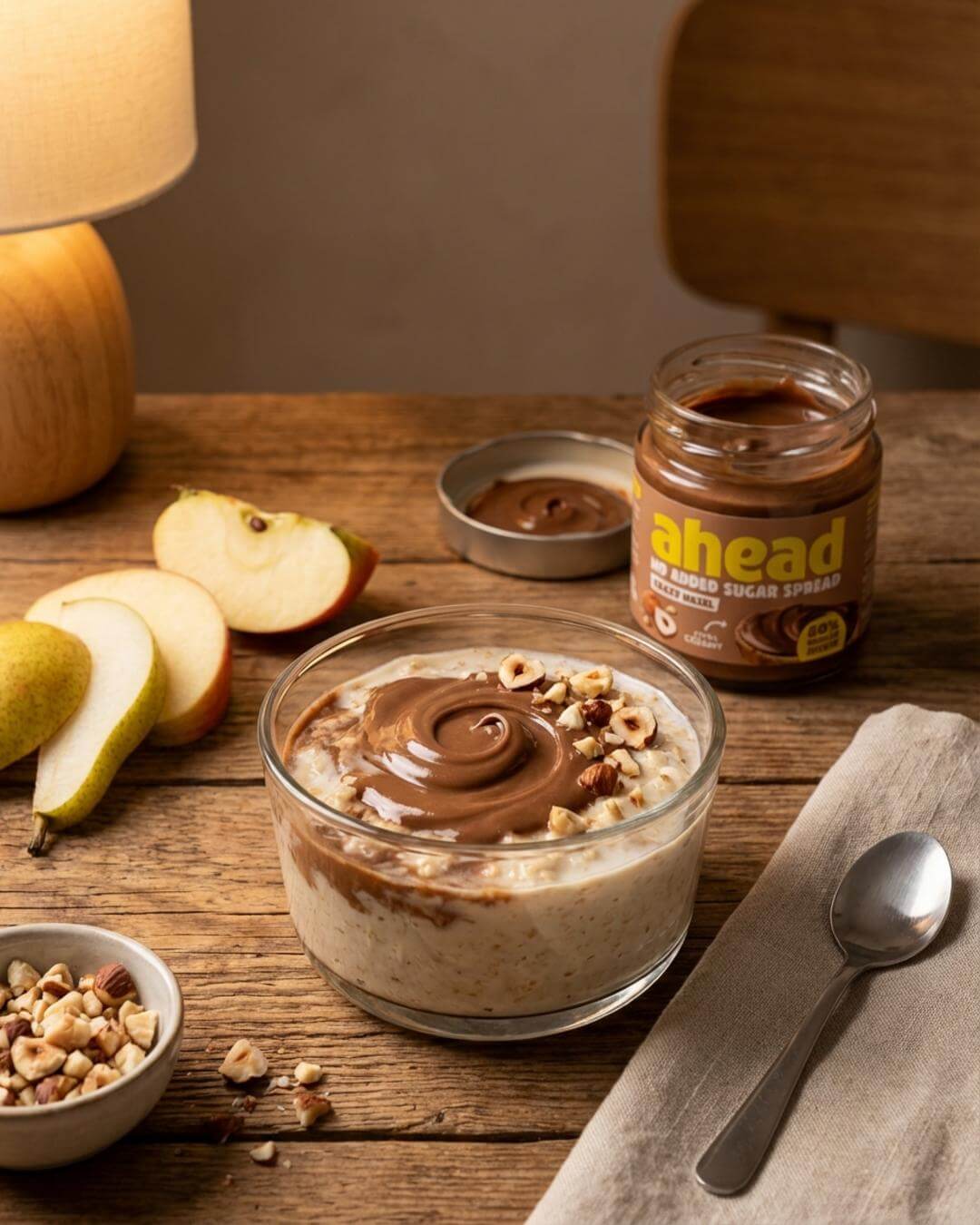 Cremiges Nuss-Porridge-Dessertglas - fitgrade.ch