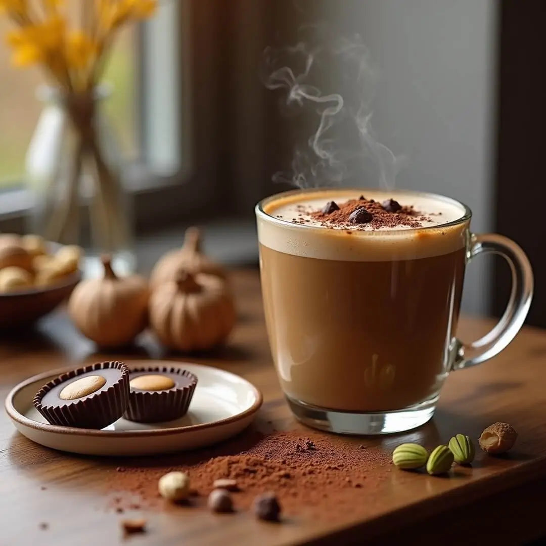 Cremiger Kaffee mit geschmolzenen Nut Butter Cups - fitgrade.ch