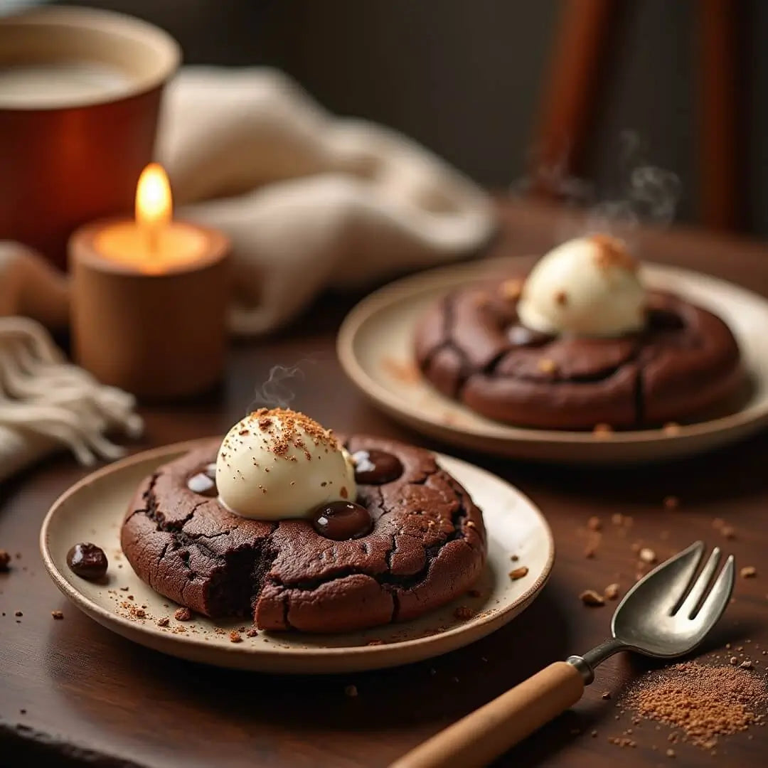 Warmes Double-Chocolate-Cookie-Dessert - fitgrade.ch