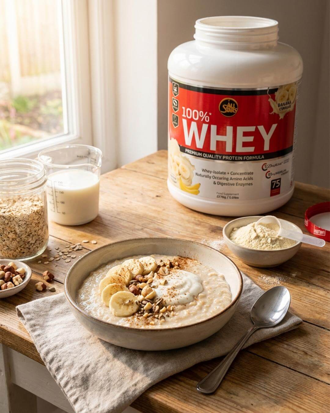 Cremiger Banana-Protein-Porridge - fitgrade.ch