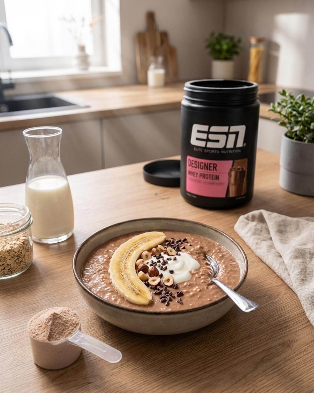 Cremiger Schoko-Protein-Porridge - fitgrade.ch