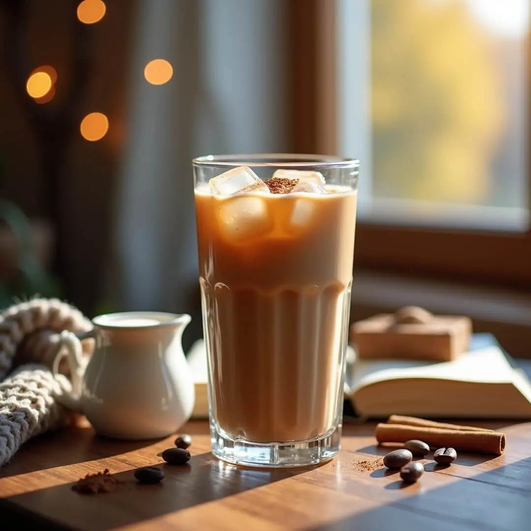 Cremiger Flexpresso Protein Iced Latte mit Zimt - fitgrade.ch