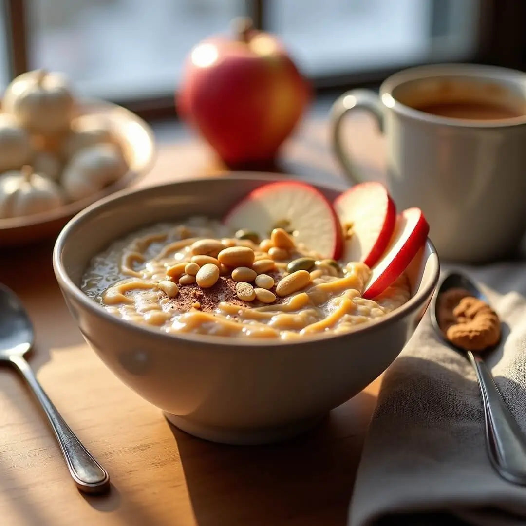 Wärmendes Peanut-Butter-Apple-Porridge - fitgrade.ch