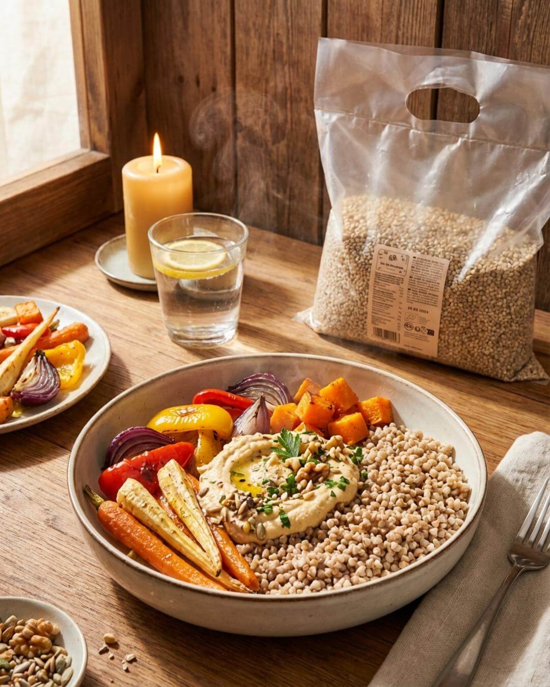 Warme Buchweizen-Ofengemüse-Bowl - fitgrade.ch