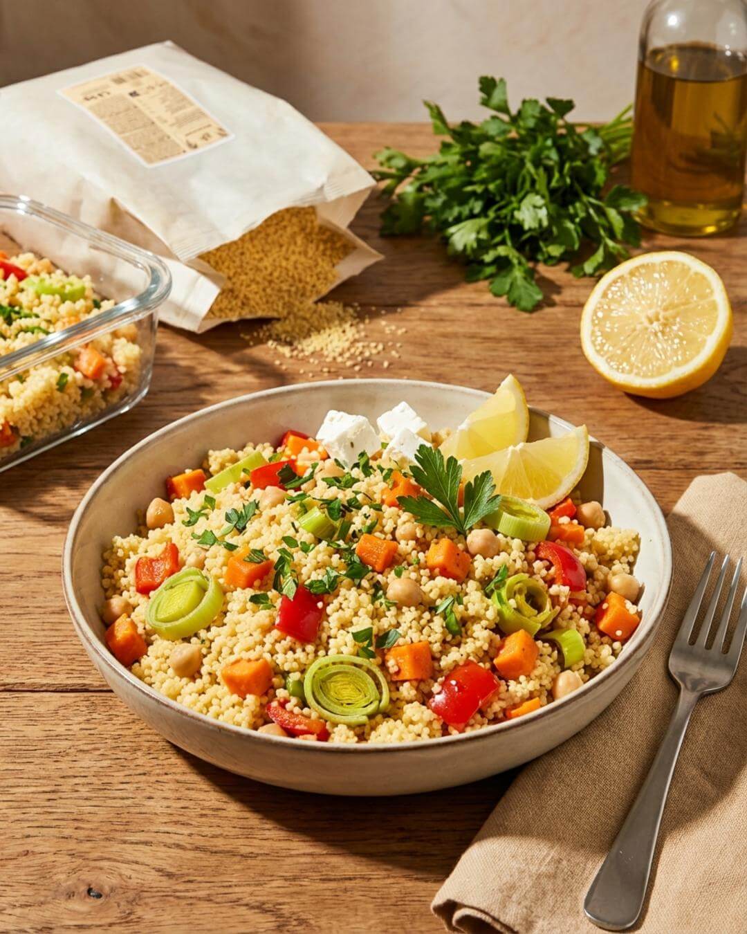 Warmer Zitronen-Gemüse-Couscous - fitgrade.ch