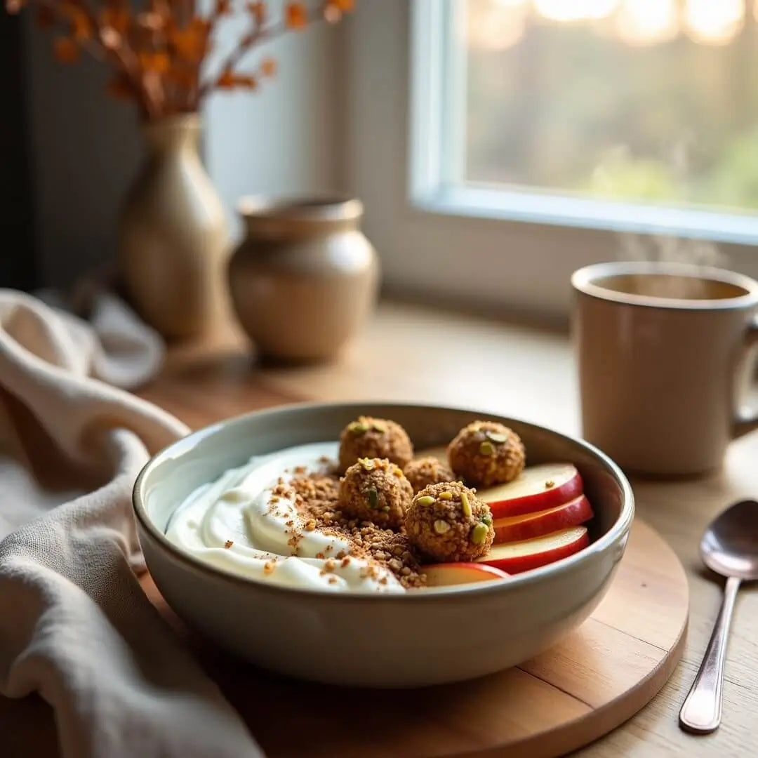 Warme Apfel-Energy-Ball-Bowl - fitgrade.ch