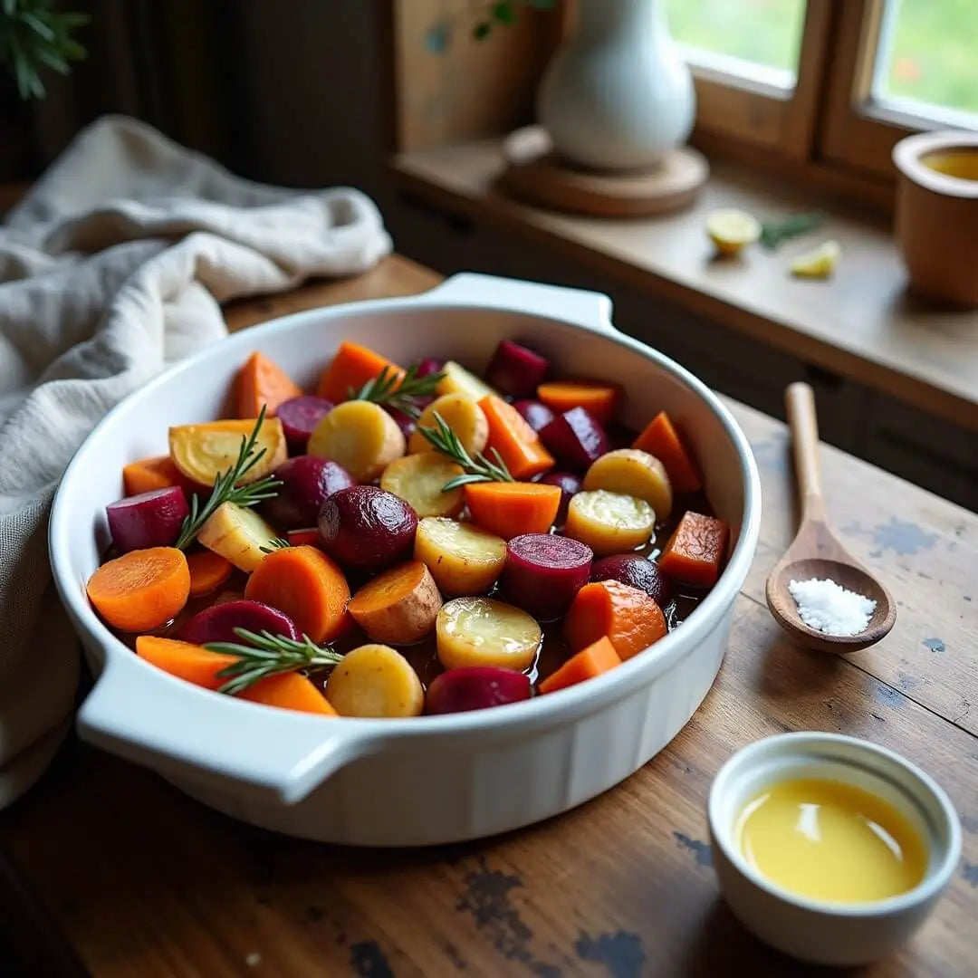 Goldenes Ofengemüse mit Ghee - fitgrade.ch