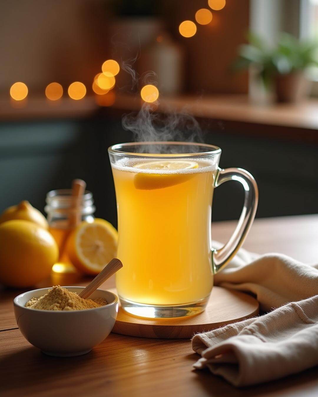 Wärmender Ingwer-Zitronen-Honig-Drink - fitgrade.ch