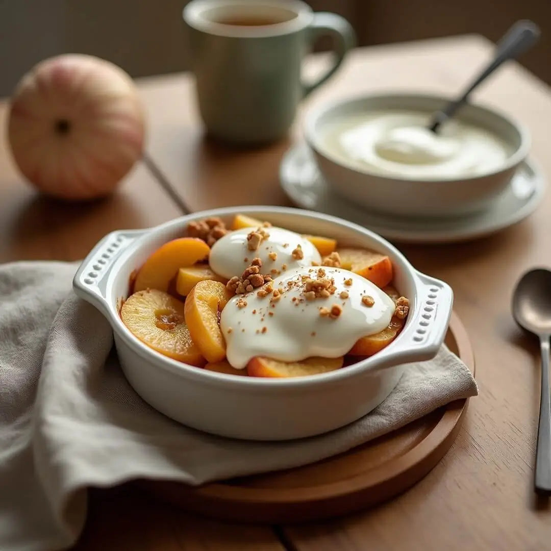 Warmer Ofenapfel mit Kokos-Mandel-Creme - fitgrade.ch