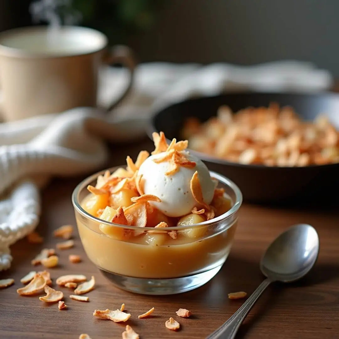 Winterliches Apfel-Kokos-Dessert mit Crunch - fitgrade.ch