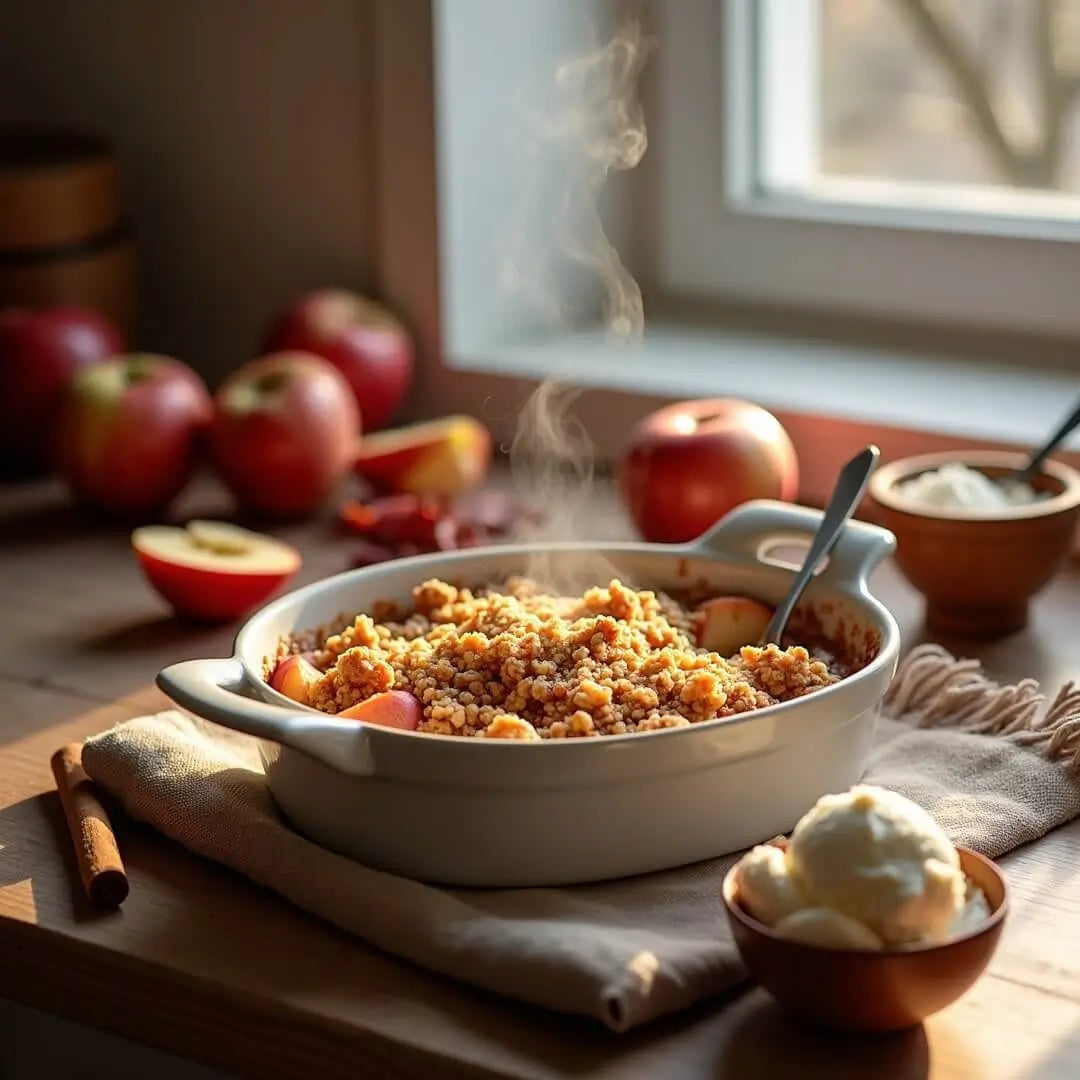 Warmer Kokos-Apfel-Crumble - fitgrade.ch