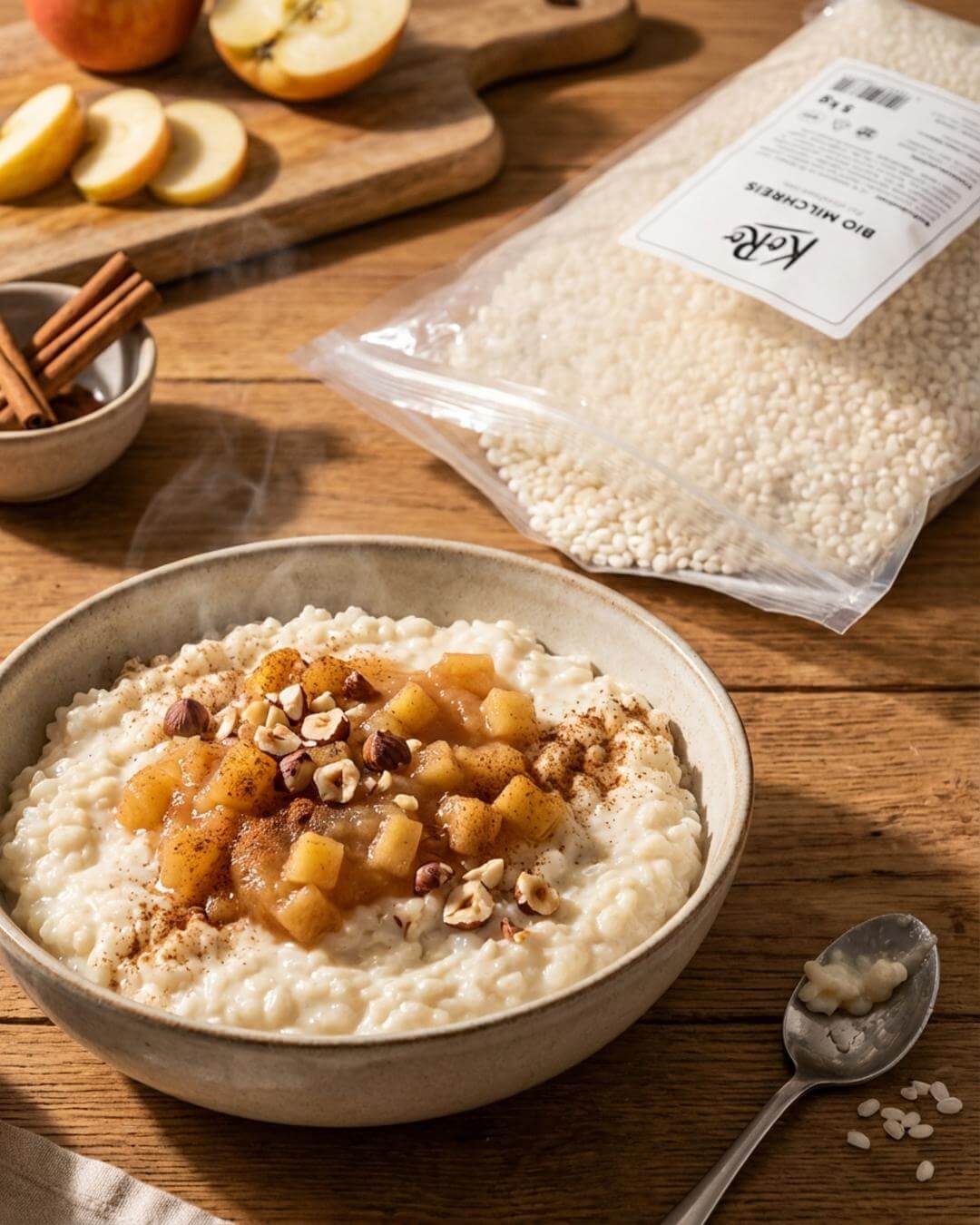 Cremiger Zimt-Apfel-Milchreis - fitgrade.ch