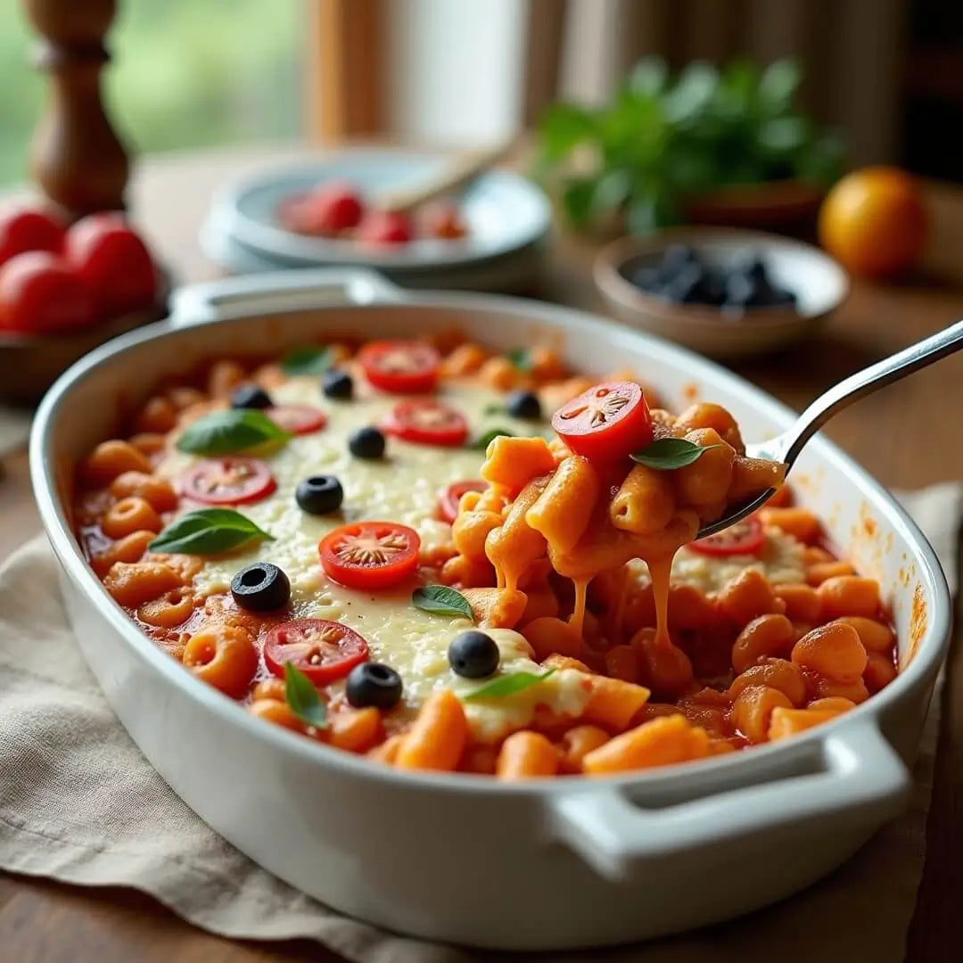 Cremige Tomate-Basilikum Ofenpasta - fitgrade.ch