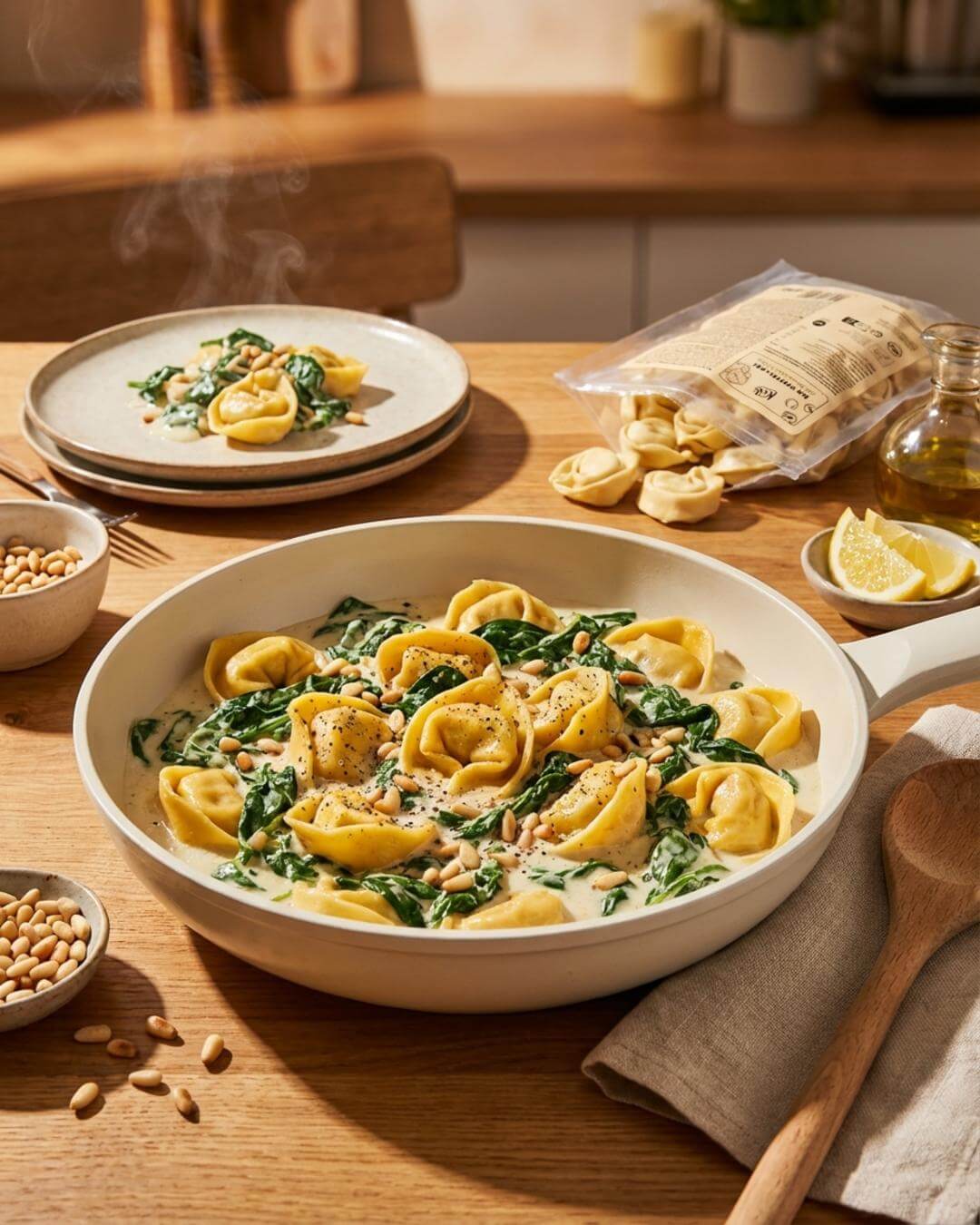 Cremige One-Pot-Tortelloni-Pfanne - fitgrade.ch